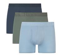 Hanes Ultimate Men's Originals Boxer Briefs & Trunks, Supersoft Bamboo from Viscose Underwear, 3-Pack, Trunk - Blue, Green, Light Blue - 3 Pack, S