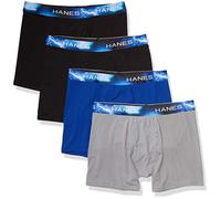 Hanes Ultimate Men's Sport X-Temp Ultra Lightweight Boxer Brief 4-Pack, Assortment 2, S