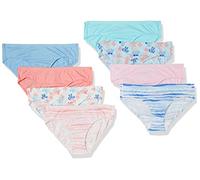 Hanes Ultimate Pack, Organic Cotton Panties for Girls’, Hipster Kids’ Underwear, 8-Pack (Colors May Vary), Pink Blue Solids & Patterns, 14