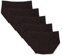 Hanes Ultimate Women's 5-Pack Ultimate ComfortSoft Stretch Bikini Panty, Black, Black, Black, Black, Black, 6