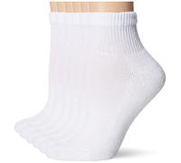 Hanes Ultimate Women's 6-Pack Comfort Toe Seamed Ankle Socks, White, 9-May