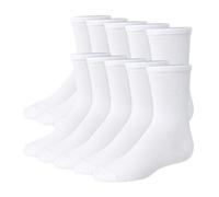 Hanes Girls' Uniform, Plain White, Knit Crew Socks, 10-Pairs, 10.5-4 (Pack of 10)