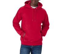 Hanes Unisex-Adult mensOF170Ultimate Cotton Pullover Hood Long Sleeve Hooded Sweatshirt - Red - XL