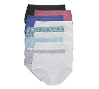 Hanes Women`s 10-Pack Cotton Assorted Briefs, PW40AD, 7, Assorted