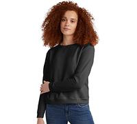 Hanes Women's Crewneck Sweatshirt, EcoSmart Fleece Women's Pullover Sweatshirt, Sweatshirt for Women, Ebony, XXL