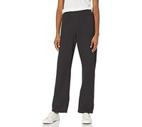 Hanes Women's EcoSmart Petite Jogging Bottoms with Open Leg Tracksuit Bottoms, Ebony, M
