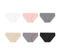 Hanes Women's 6-Pack No Ride Up Cotton Bikini Panty, Assorted, 5