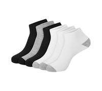 Hanes Women's Ankle Socks – Comfort Fit – 6-Pair – Grey/White/Black – UK 4-8
