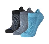 Hanes Women's, Absolute, Breathable No Show Tab Socks for Running, 4-Pack, Blue, 4-8 UK