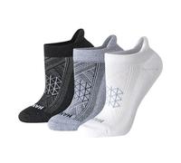 Hanes Women's, Absolute, Breathable No Show Tab Socks for Running, 4-Pack, White/Grey/Black, 4-8 UK (Pack of 4)