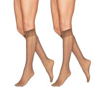 Hanes Women's Alive Full Support Knee-High Stockings, Sheer Toe, 30 den, One Size (2 Pack)