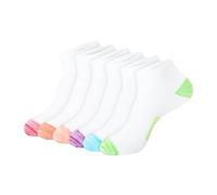 Hanes Women's Ankle, Lightweight Breathable Ventilation, Quarter Socks, Grey, Black, 6 and 12-Packs Casual, White Assorted-6 Pack, 7-11 UK (Pack of 6)