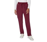 Hanes Women's Comfort Fit Pants, Moisture-Wicking Healthcare Scrubs, 3 Pockets Medical, Afternoon Burgundy, XXXL