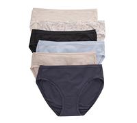 Hanes Women's Comfort Flex Fit Microfiber Bikini Panty (Pack of 6) Style Underwear, Assorted, Large