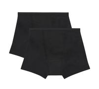 Hanes Women's Comfort, Underwear, Super Leaks Post-partum, Period & Nighttime Protection, Multipack, 2-Pack Boxer Briefs, Black/Black, M (Pack of 2)