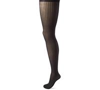Hanes Women's Compression Control Top Pinstripe Perfect Tights, Black, S