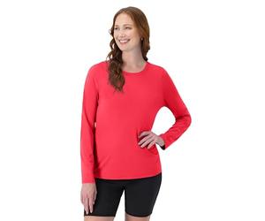 Hanes Women's Cool Dri Long Sleeve Performance T-Shirt, Moisture-Wicking Tee, 40+ UPF Protection, 1 Or 4 Pack, Razzle Pink, Medium