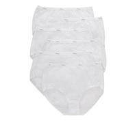 Hanes Women's Cotton Brief Panties Multi-Packs, 6 Pack - White, X-Large