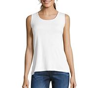 Hanes Women's Cotton Tank Shirt, White, X-Large