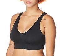 Hanes Women's Cozy Wireless Bra, Full-Coverage Pullover Bra, Seamless T-Shirt Bra, Black, S