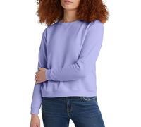 Hanes Womens Ecosmart V-Notch Crewneck Sweatshirt, Fleece Pullover Sweatshirt For Women, Peri Blue, XXL