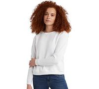 Hanes Women's Fleece V-Notch Sweatshirt Shirt, White, Medium