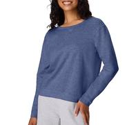Hanes Women's Crewneck Sweatshirt, EcoSmart Fleece Women's Pullover Sweatshirt, Sweatshirt for Women, Navy Heather, XL