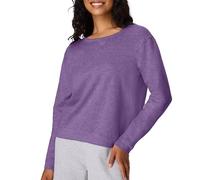 Hanes Women's Crewneck Sweatshirt, EcoSmart Fleece Women's Pullover Sweatshirt, Sweatshirt for Women, Violet Splendor Heather, S