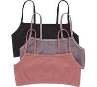 Hanes Women's Cropped Bralette, Breathable Pullover Bra, Crop Top, Solid Or Ass