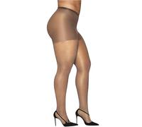 Hanes Women's Curves Control Top Toe Silky Sheer Pantyhose, 20 den, Nude, 3-4X