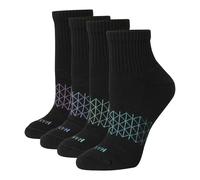 Hanes Women's Cushioned, Absolute Active Ankle Socks, Seamless Toe, 4-PRS, Black, 4-8 UK (Pack of 4)