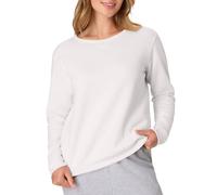 Hanes Women's Fleece V-Notch Sweatshirt Shirt, White, S