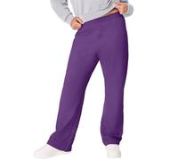 Hanes Womens EcoSmart Fleece Petite Sweatpants, Open Bottom Sweatpants, Petite Sizes, 28.5, Violet Splendor Heather, XL