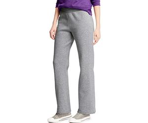 Hanes Women's EcoSmart Petite Jogging Bottoms with Open Leg Tracksuit Bottoms, Lightweight Steel, L