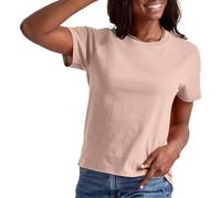 Hanes Womens Essentials T-Shirt, Cotton Crewneck Tee, Classic Fit T-Shirt For Women, Pale Blush Pink, XL