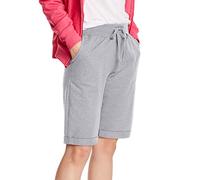 Hanes Women's French Terry Bermuda Short, Light Steel, Large