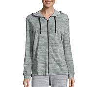 Hanes womensO46931French Terry Full-zip Hoodie Long Sleeve Warm Up or Track Jacket - black - XL