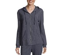 Hanes Women's French Terry Zip Hoodie Warm Up or Track Jacket, Navy Heather, Large