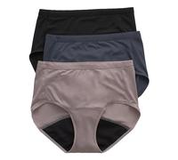 Hanes Women's Fresh & Dry Brief Underwear 3-Pack, Assorted, 10