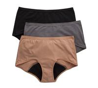 Hanes Women's Fresh & Dry Light Period 3-Pack Boyshort Underwear, Multiple Options Available, 3 Pack-Assorted 1-Moderate Protection, 5