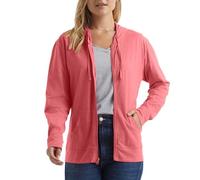 Hanes Women's Jersey Full Zip Hoodie, Briny Pink, X-Large