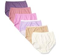 Hanes Women's JMS Cool Comfort Cotton High Brief 6-Pack, Assorted, 9 (Pack of 6)