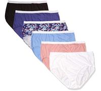 Hanes Women's JMS Cool Comfort Cotton High Brief 6-Pack, Assorted, XXX-Large