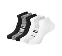 Hanes Women's Lightweight Breathable Ankle Socks 6 Pair Pack, Black/Grey Accent Design, Shoe Size: 5-9