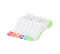 Hanes Women's No-Show Socks – Lightweight Breathable, 6-Pair Pack White Assorted Size 5-9