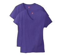 Hanes Women's Lightweight Nano T-Shirt, Purple, Large