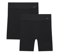 Hanes Women's Moves Underwear, Anti-Chafe, Microfiber Slip Shorts, 2-Pack Boy Panties, Black/Black, XL (Pack of 2)