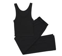 Hanes Women's Originals 2-piece Lounge Set, Comfywear Supersoft Crop Tank & Lounge Pants Loungewear Set Pajama Set (pack of 2)