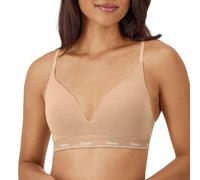 Hanes Women's Originals Contour Wireless, Stretch Cotton T-Shirt, Full Coverage Bra, Opaque, Deep Glow, L