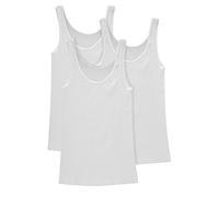 Hanes Women's Originals Knit Cotton Pack, Soft Ribbed Tank Tops, 3-Pack, White, White, White, S